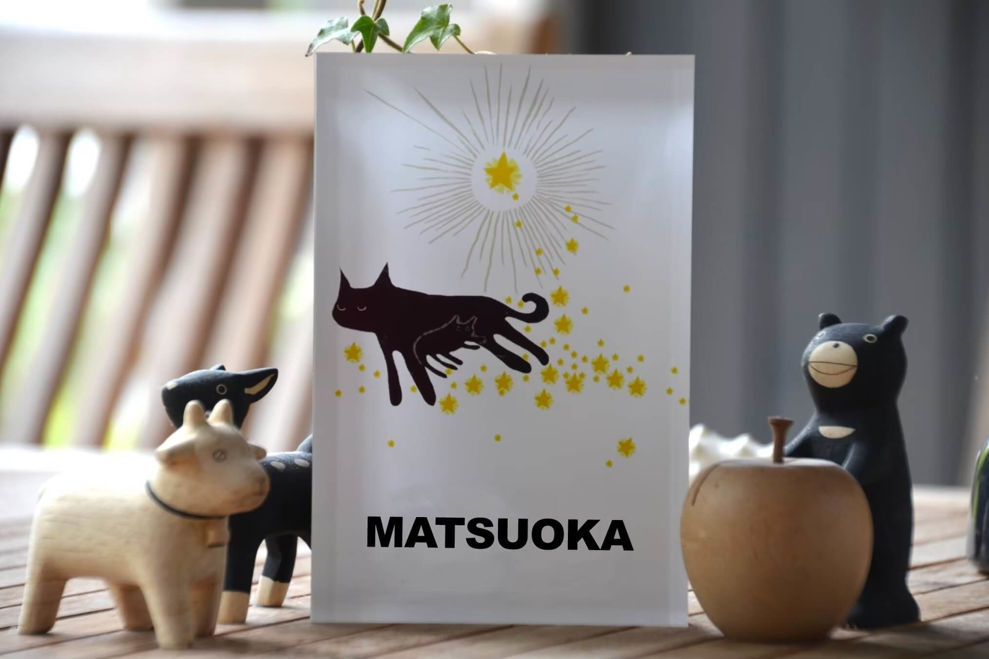 猫デザインのおしゃれ表札